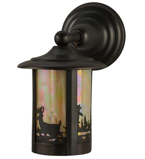 6" Wide Fulton Deer Creek Solid Mount Wall Sconce