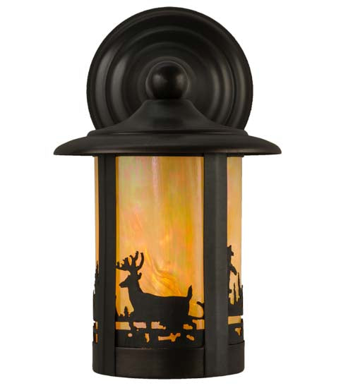 6" Wide Fulton Deer Creek Solid Mount Wall Sconce