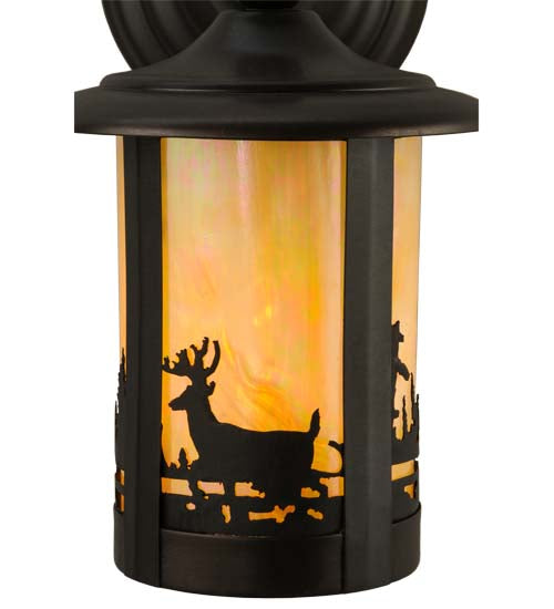 6" Wide Fulton Deer Creek Solid Mount Wall Sconce