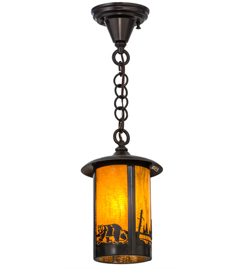 8" Wide Fulton Bear Creek Mini Pendant