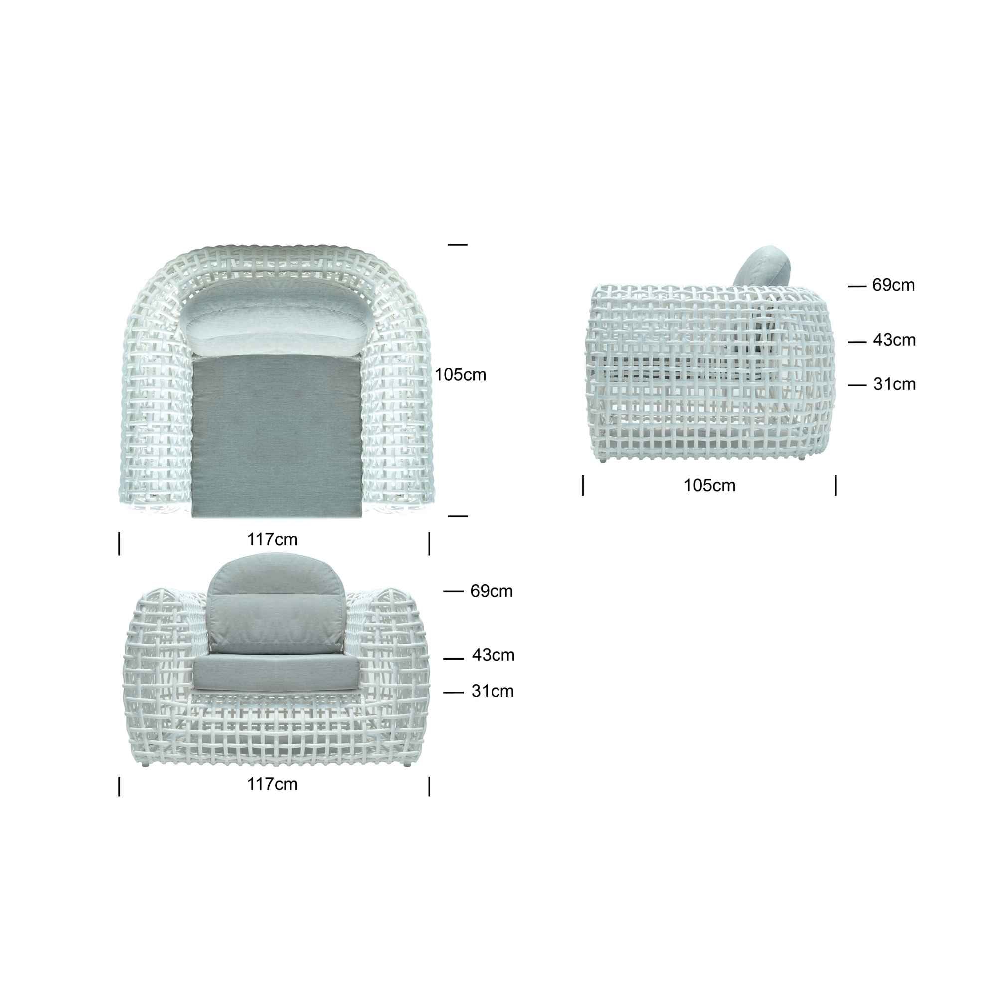 Dynasty 5-Piece Seating Set with Sunbrella Cushion