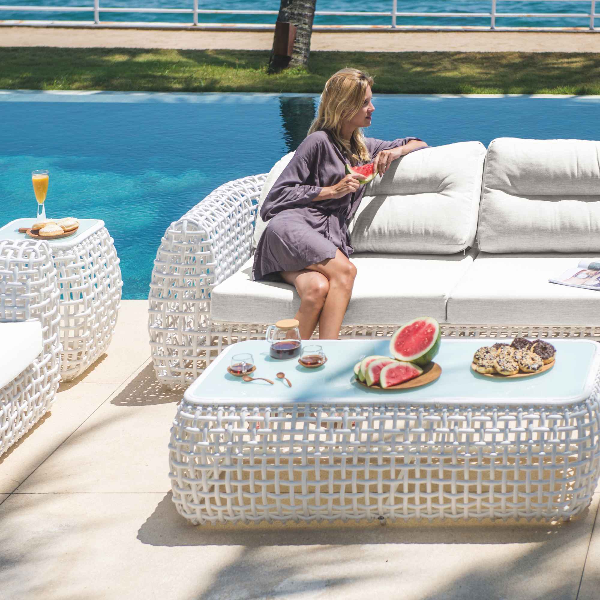Dynasty 5-Piece Seating Set with Sunbrella Cushion