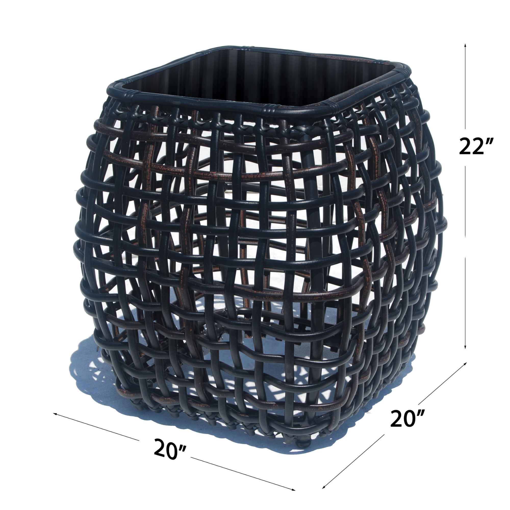 Dynasty Side Table with Glass