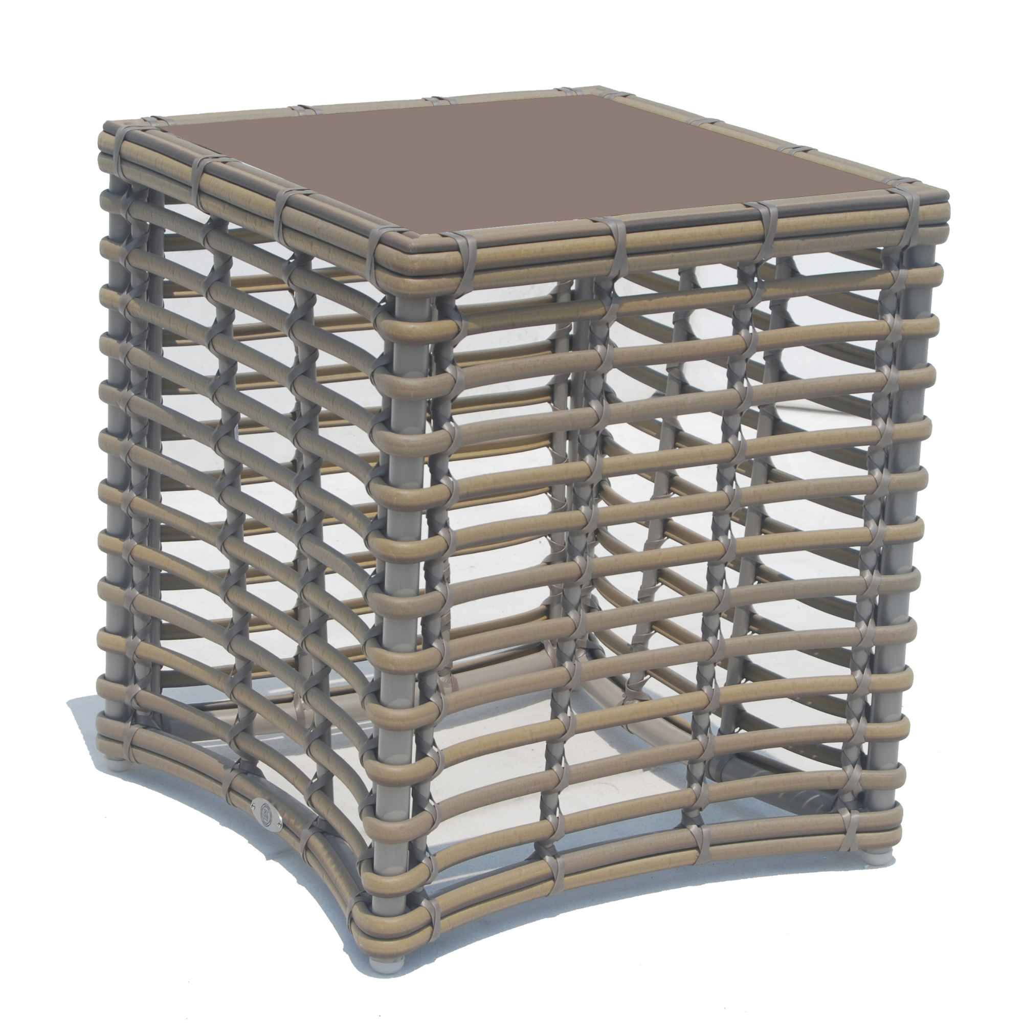 Ruby End Table with Glass
