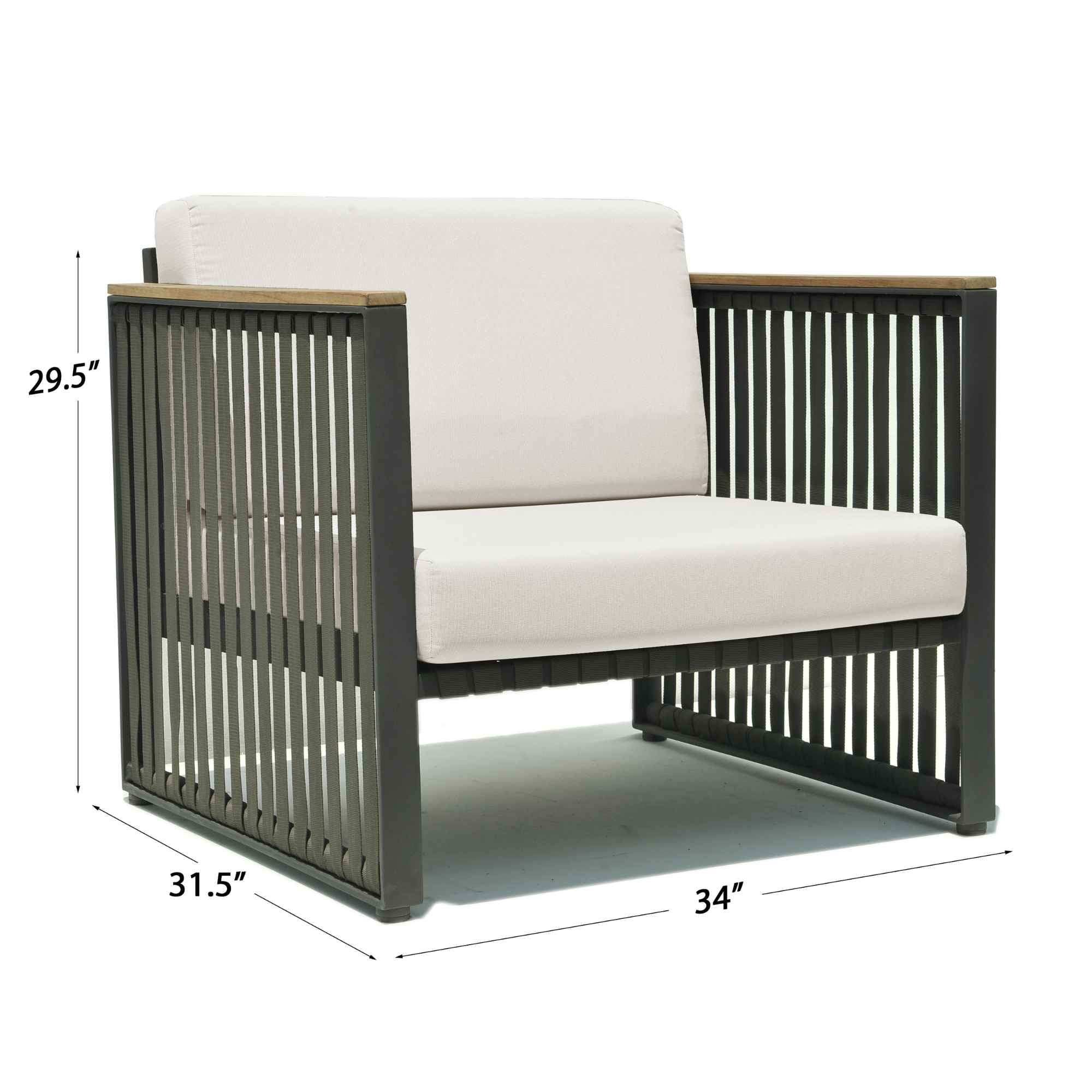 Horizon 5-Piece Seating Set with Sunbrella Cushions