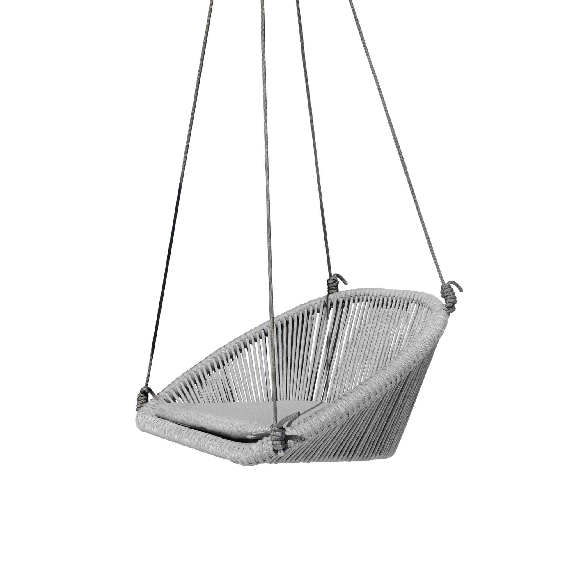 Horizon 8FT Pergola with Lamp, Rodona Hanging Chairs & Aluminum Table