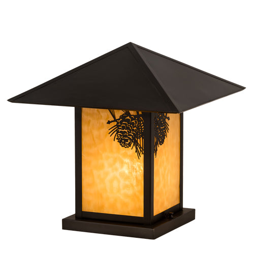17.5"Sq Seneca Lotus Leaf and Dragonfly Pier Mount