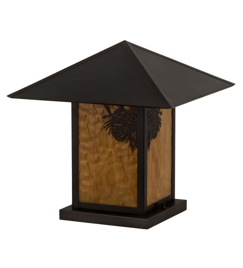 17.5"Sq Seneca Lotus Leaf and Dragonfly Pier Mount