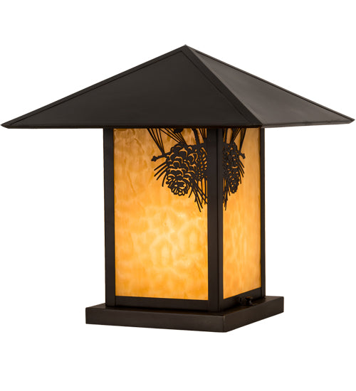 17.5"Sq Seneca Lotus Leaf and Dragonfly Pier Mount