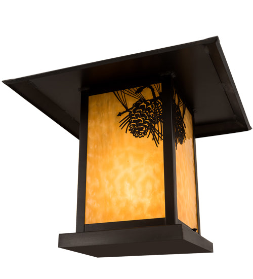 17.5"Sq Seneca Lotus Leaf and Dragonfly Pier Mount