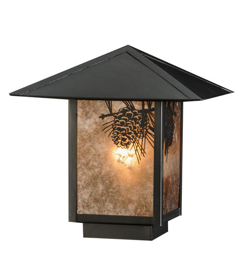 17.5"Sq Seneca Winter Pine Pier Mount