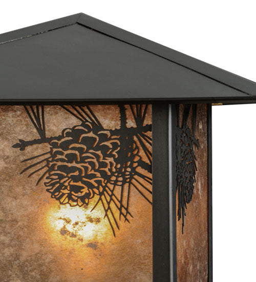 17.5"Sq Seneca Winter Pine Pier Mount