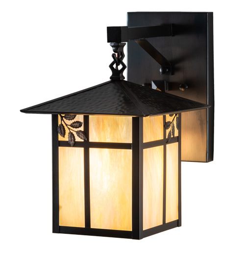 9" Wide Seneca Winter Pine Wall Sconce
