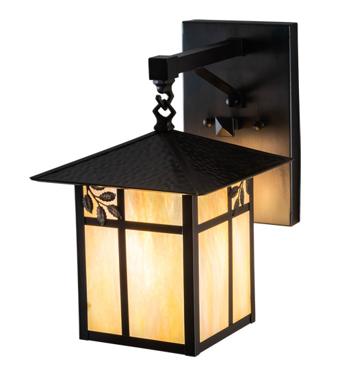 9" Wide Seneca Winter Pine Wall Sconce