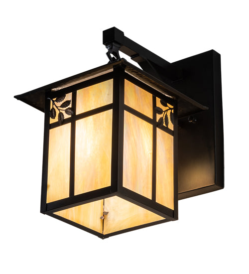 9" Wide Seneca Winter Pine Wall Sconce