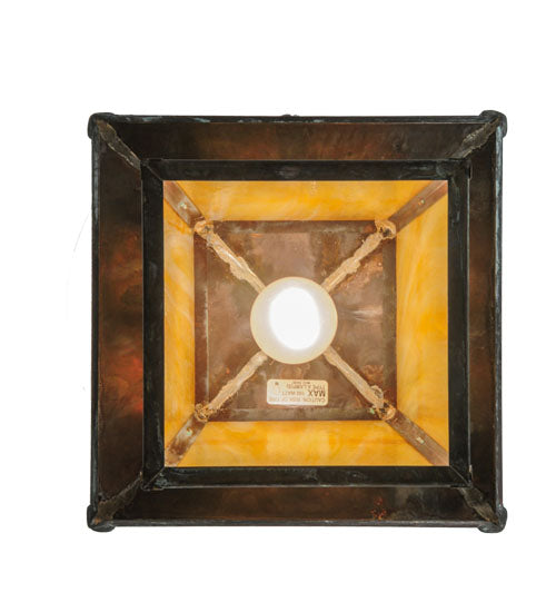 9"W Seneca Lotus Leaf and Dragonfly Solid Mount Wall Sconce