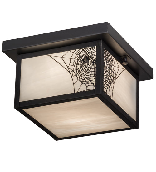 12"Sq Hyde Park Maple Leaf Flushmount
