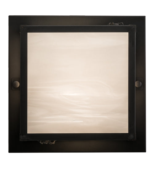 12"Sq Hyde Park Maple Leaf Flushmount