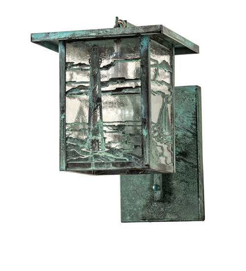 6" Wide Fulton Winter Pine Solid Mount Wall Sconce