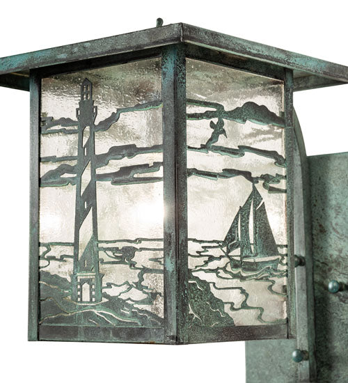 6" Wide Fulton Winter Pine Solid Mount Wall Sconce