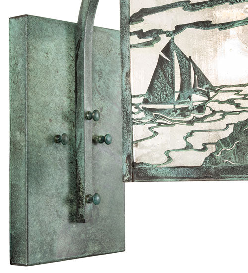 6" Wide Fulton Winter Pine Solid Mount Wall Sconce
