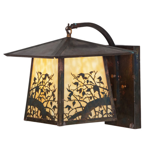 9"W Hyde Park Fly Fishing Creek Curved Arm Wall Sconce
