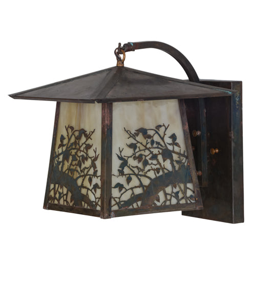 9"W Hyde Park Fly Fishing Creek Curved Arm Wall Sconce