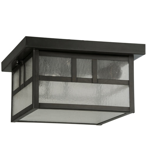 10"Sq Hyde Park "T" Mission Flushmount