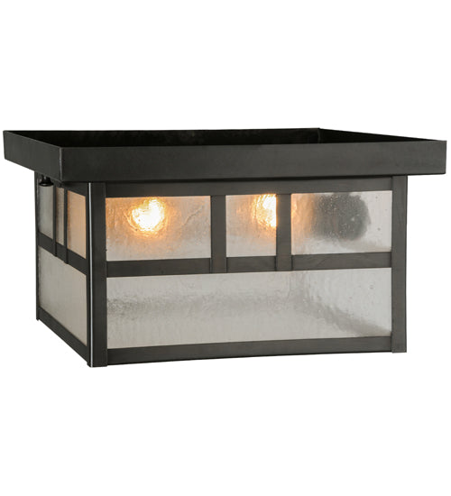 10"Sq Hyde Park "T" Mission Flushmount