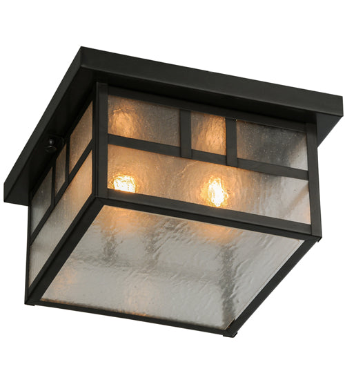 10"Sq Hyde Park "T" Mission Flushmount