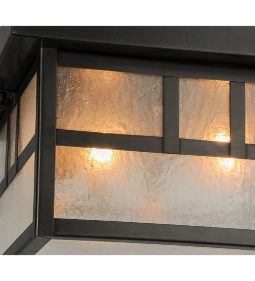 10"Sq Hyde Park "T" Mission Flushmount