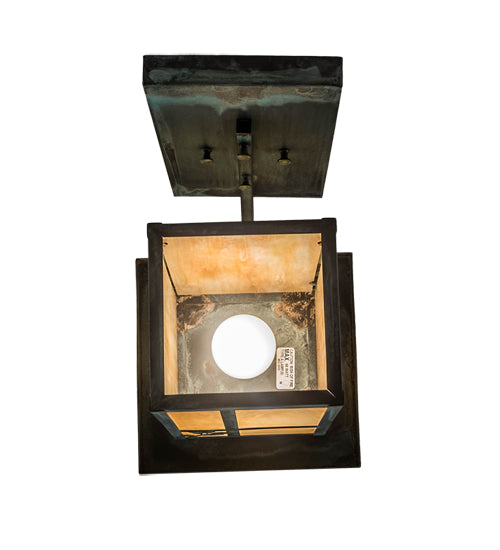 10"Sq Hyde Park Cross Mission Flushmount