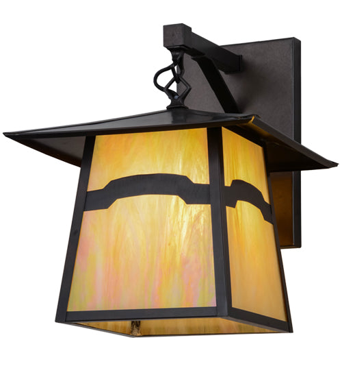 8" Wide Fulton Winter Pine Solid Mount Wall Sconce