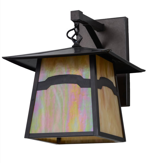 8" Wide Fulton Winter Pine Solid Mount Wall Sconce