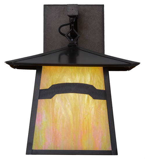 8" Wide Fulton Winter Pine Solid Mount Wall Sconce