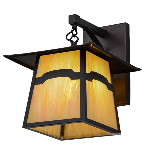 8" Wide Fulton Winter Pine Solid Mount Wall Sconce
