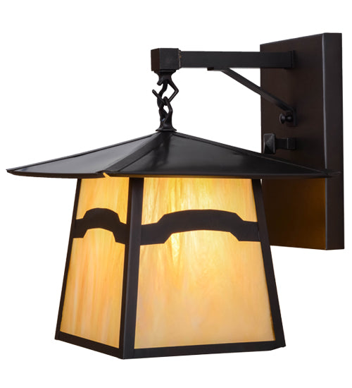 8" Wide Fulton Winter Pine Solid Mount Wall Sconce