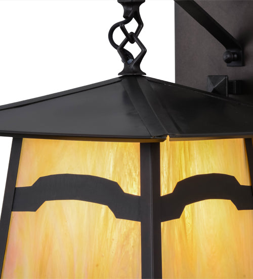 8" Wide Fulton Winter Pine Solid Mount Wall Sconce