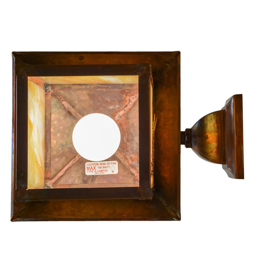 9"W Seneca Winter Pine Curved Arm Wall Sconce