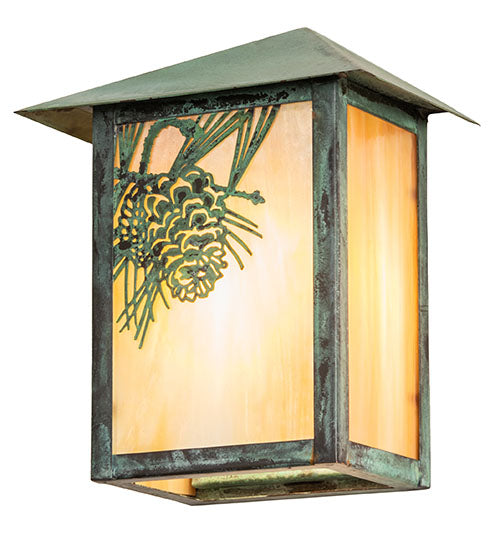 7"Sq Winter Pine Post Mount