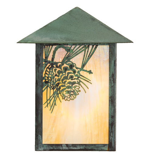 7"Sq Winter Pine Post Mount