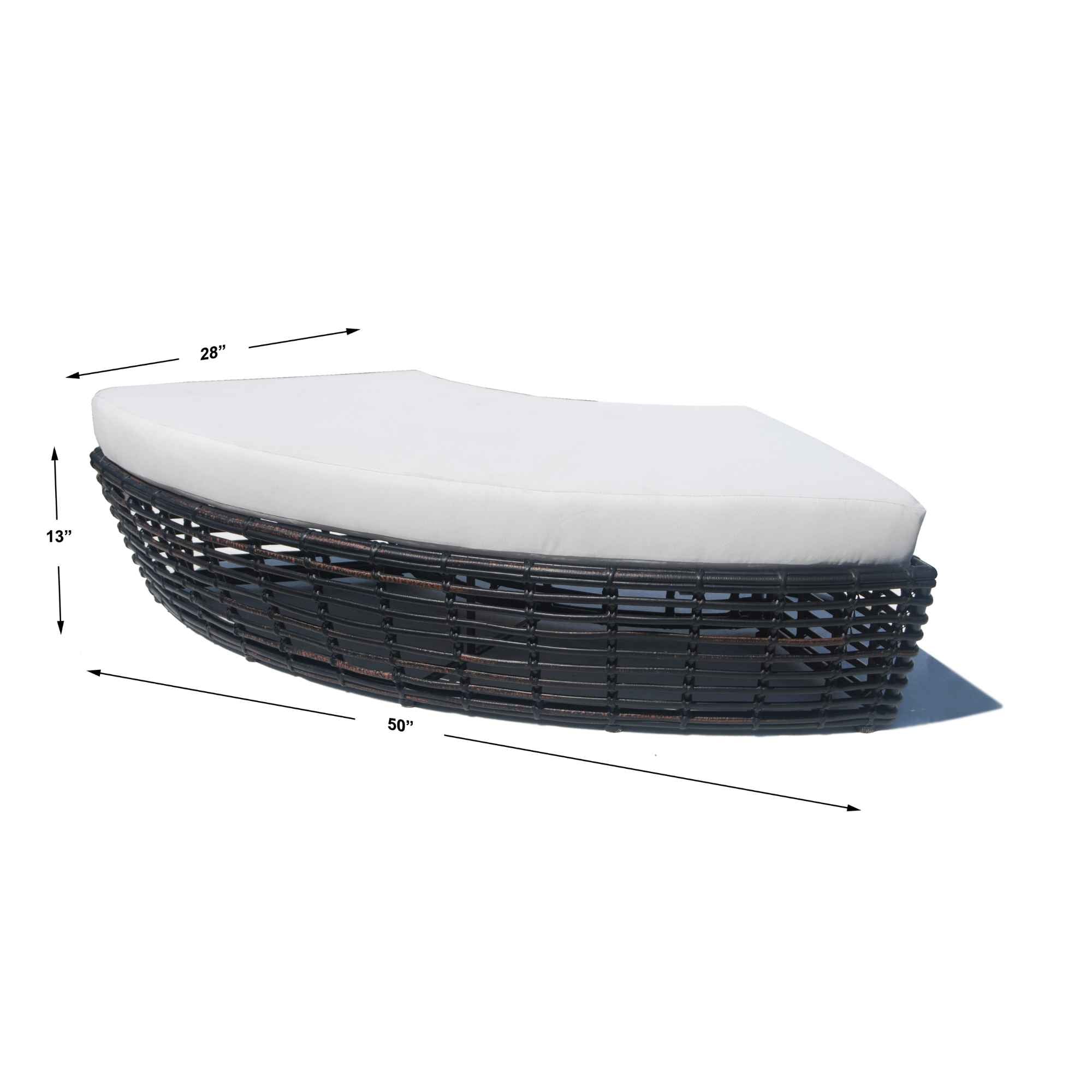 Halo Bench with Sunbrella Cushions