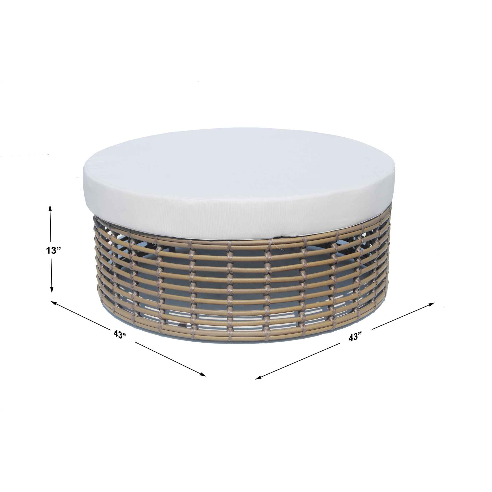 Halo Ottoman with Sunbrella Cushions
