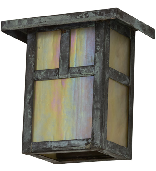 14"Sq Hyde Park Double Bar Mission Flushmount