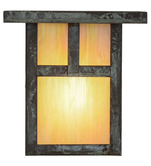 14"Sq Hyde Park Double Bar Mission Flushmount