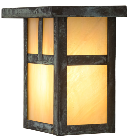 14"Sq Hyde Park Double Bar Mission Flushmount