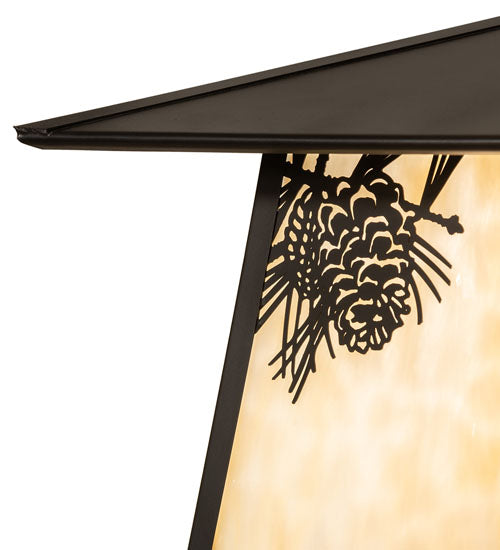 8" Wide Stillwater Double Bar Mission Straight Arm Wall Sconce