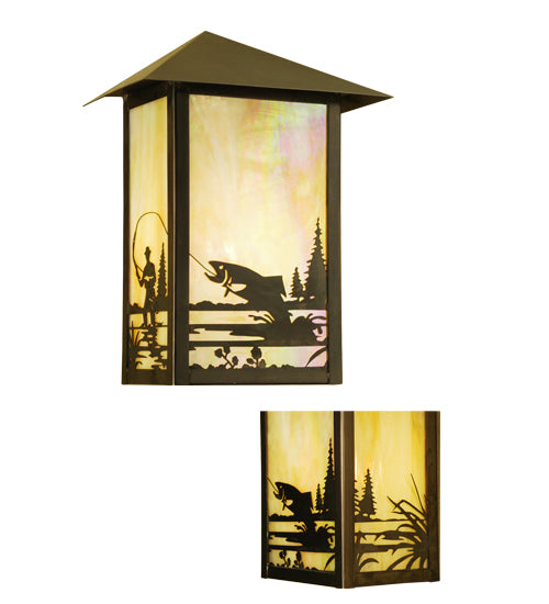 7" Wide Seneca Song Bird Straight Arm Wall Sconce
