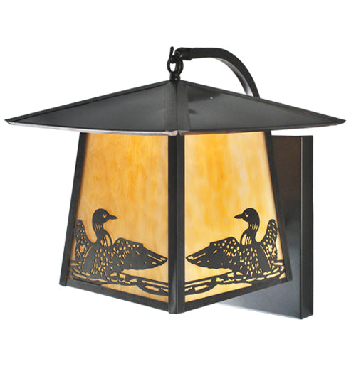 12"W Stillwater Beaver Curved Arm Wall Sconce