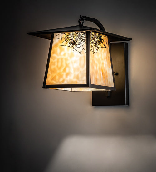 12"W Stillwater Loon Curved Arm Wall Sconce